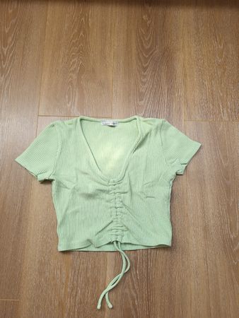 Pull & Bear Haut femme vert taille M bon état