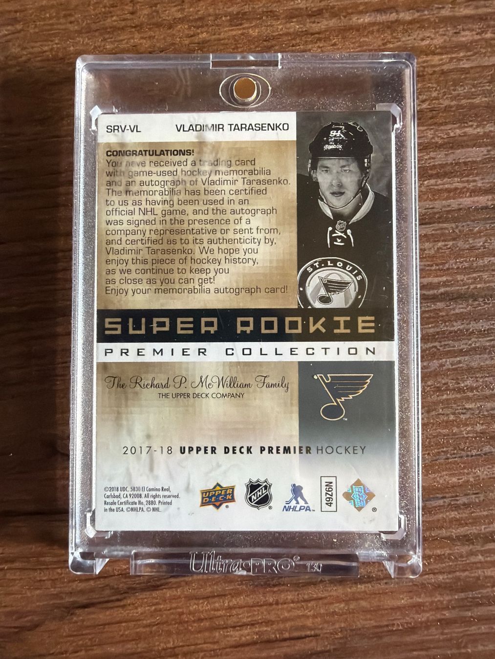 NHL Carte collezionabili: Vladimir Tarasenko 08/15, Super Rookie Auto Patch,Upper Deck – Nuovo (secondo la descrizione) da St. Stephan venduto da MinoPP 1