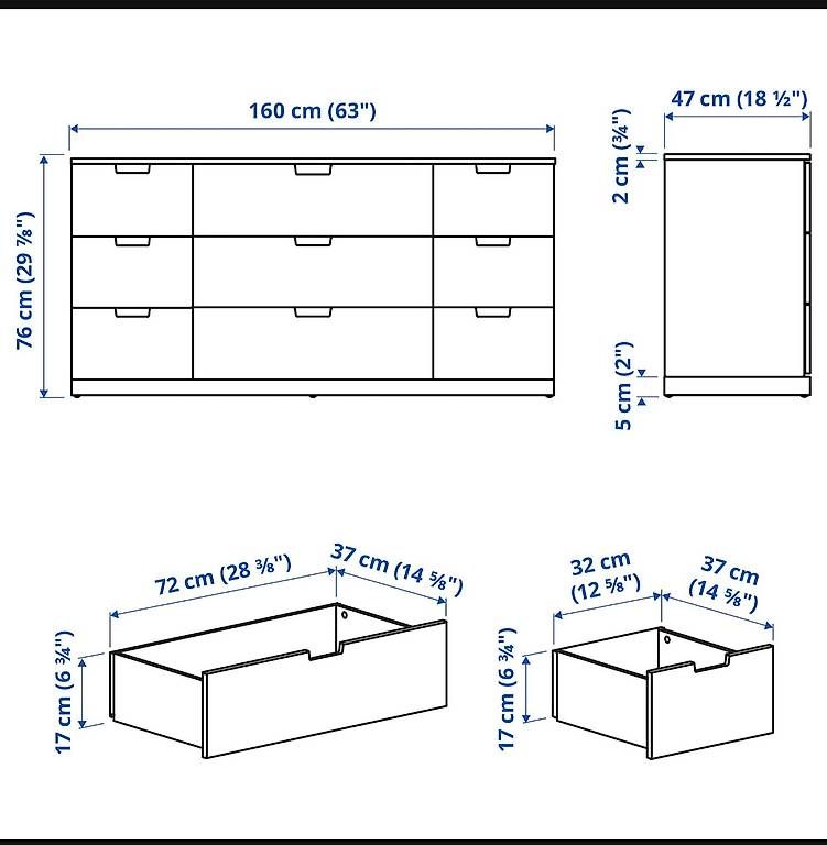 Ikea Cassettiere: Commode Ikea Nordli 9 tiroirs – Usato da St. Silvester venduto da -JeB- 3
