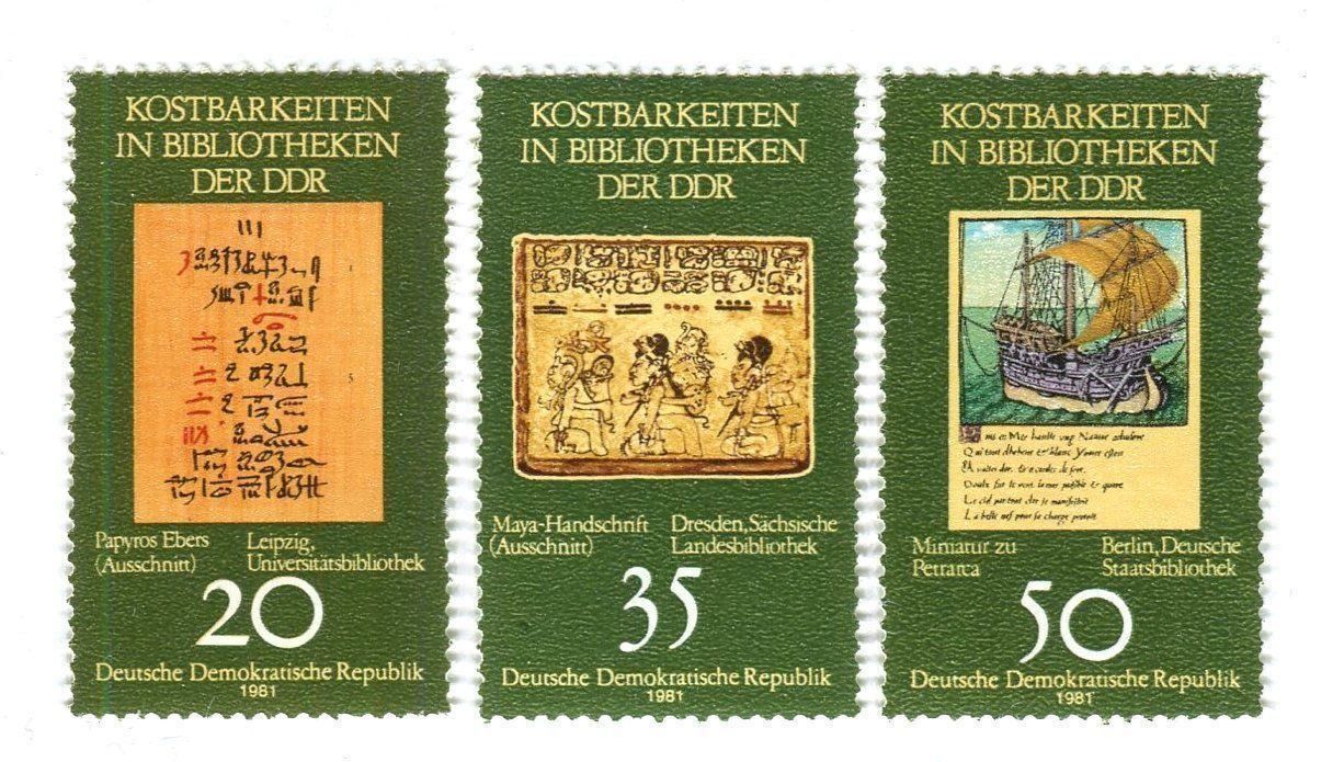 Alle Briefmarken: Briefmarken "Bibliothek". DDR. – Neu und originalverpackt aus Basel von Butsch5