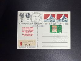Ballonkarte zum Weltinvalidentag 2.4.1966