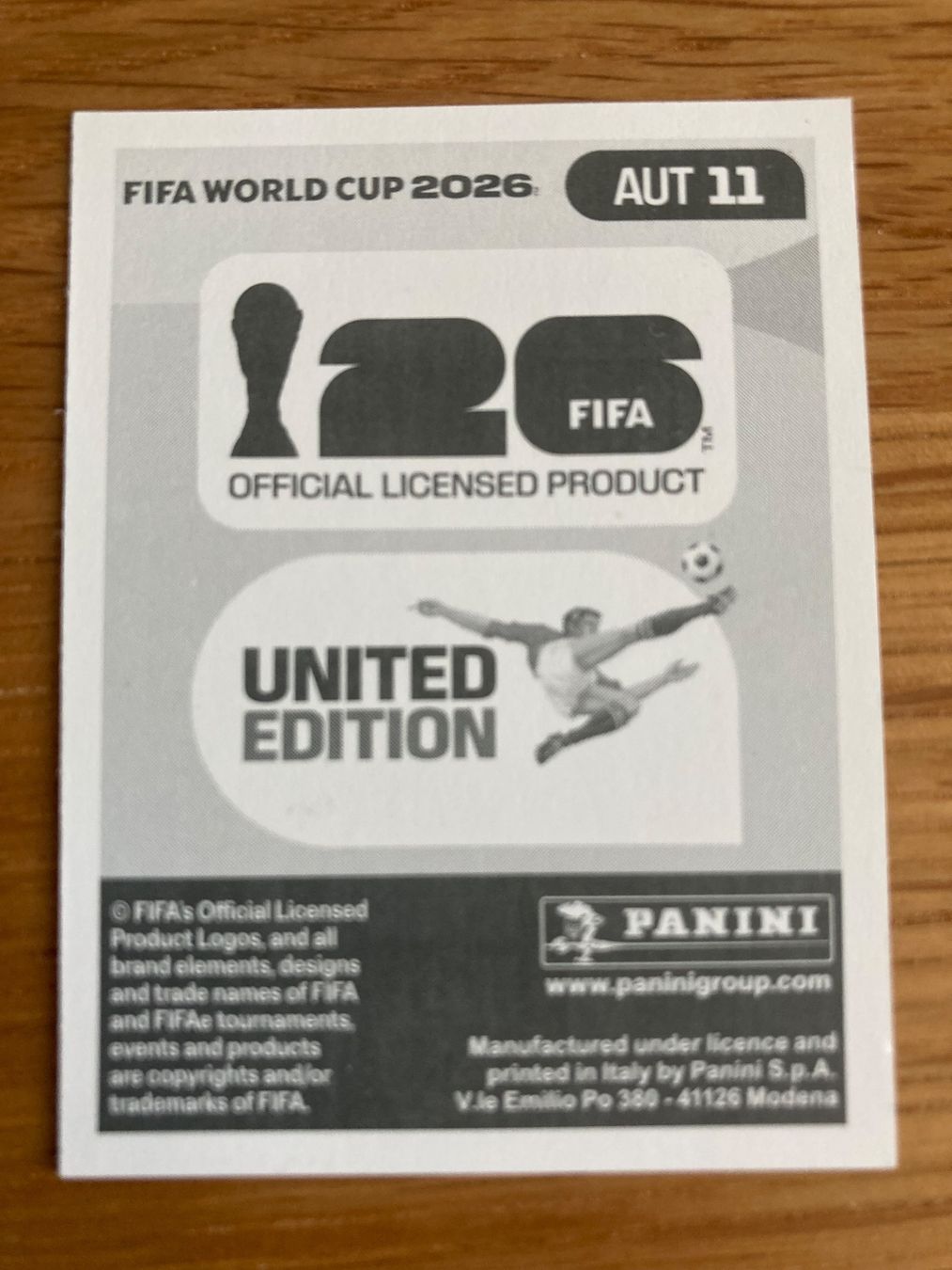 Panini Sammelbilder & Trading cards: WM Sticker AUT 11 – Neu (gemäss Beschreibung) aus Winterthur von Whitefish 1