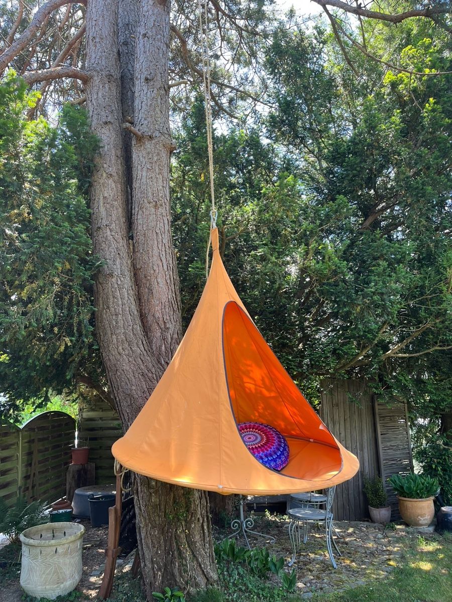 Poltrone pensili da giardino: Cacoon Hängesessel orange, 150 cm  – Usato da Lenzburg venduto da selabella 1