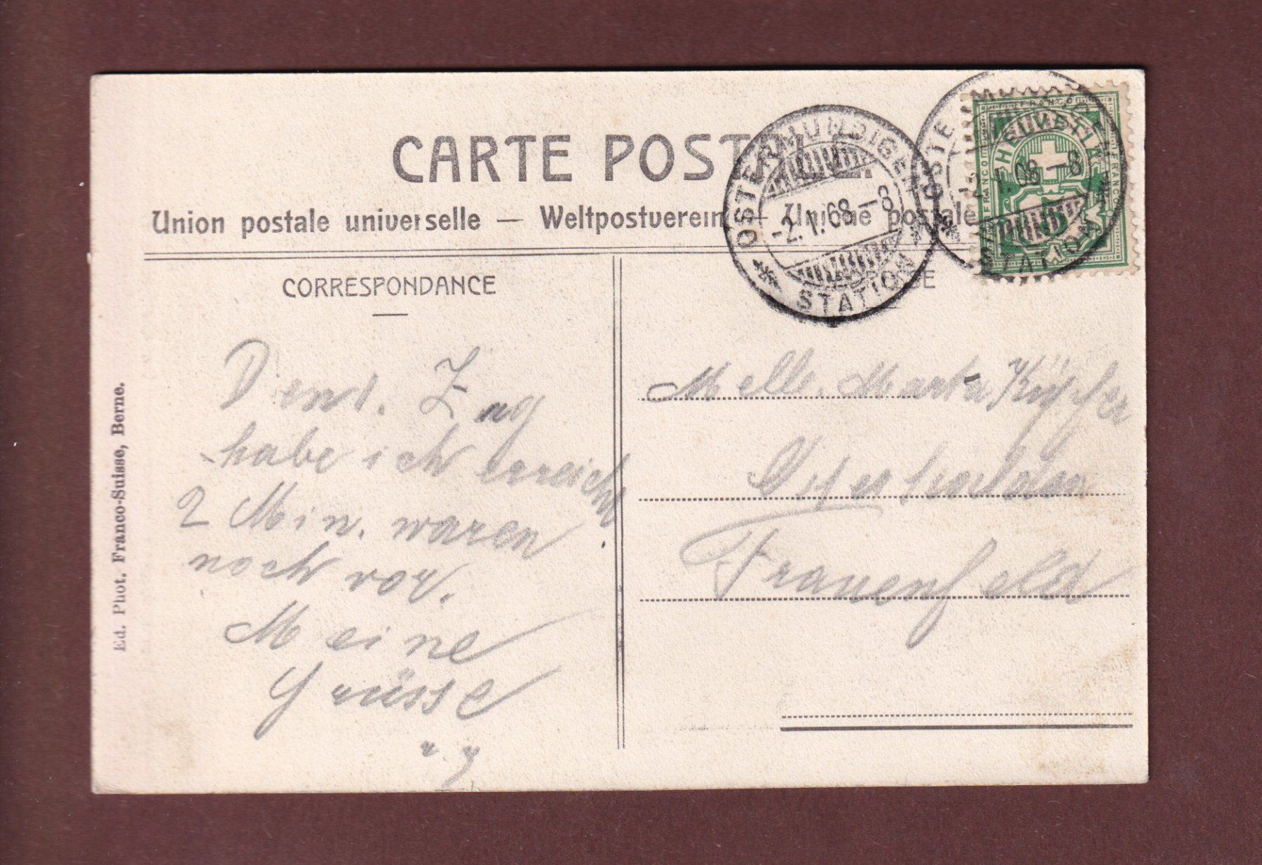 Cartes postales: BERN - Münster - 1908 – D'occasion à Pully par nicecards-shop 1