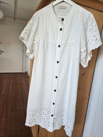 Sommerkleid Weiss Baumwolle Spitze S