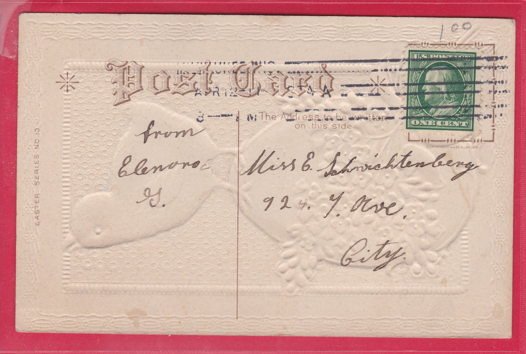 Cartoline postali: PRÄGEKARTE, EASTER JOYS, – Usato da Oberrieden venduto da Gebirgsstelze 1