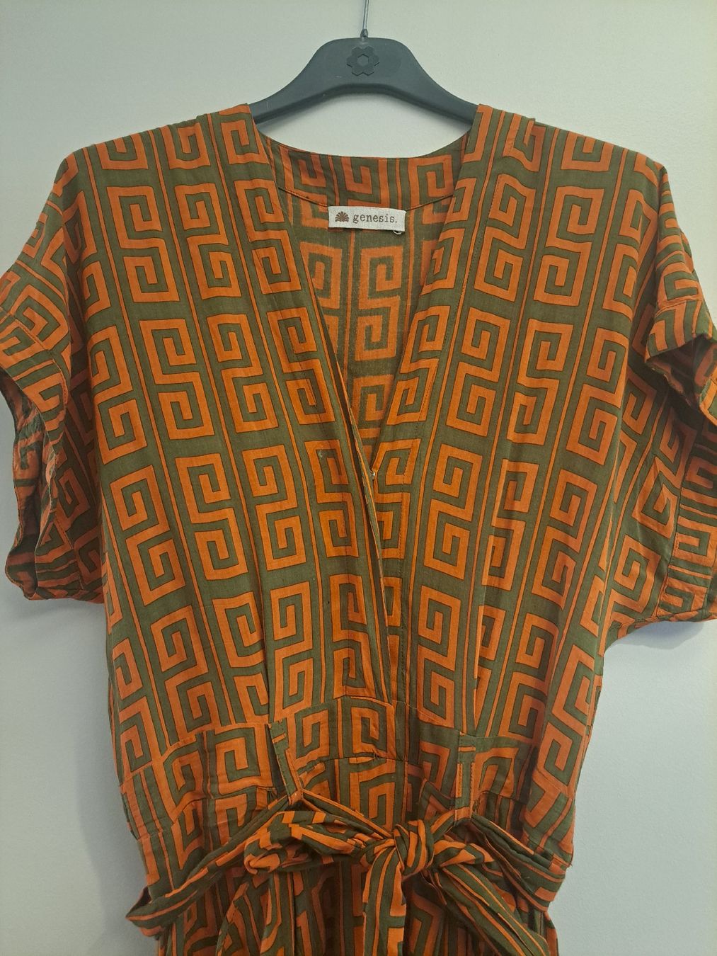 Tute: Combinaison Genesis imprimé géométrique orange vert taille M – Usato da Chêne-Bourg venduto da mar_p5n7