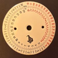 VINTAGE WAAGE ZIFFERLATT EMAILLIERT