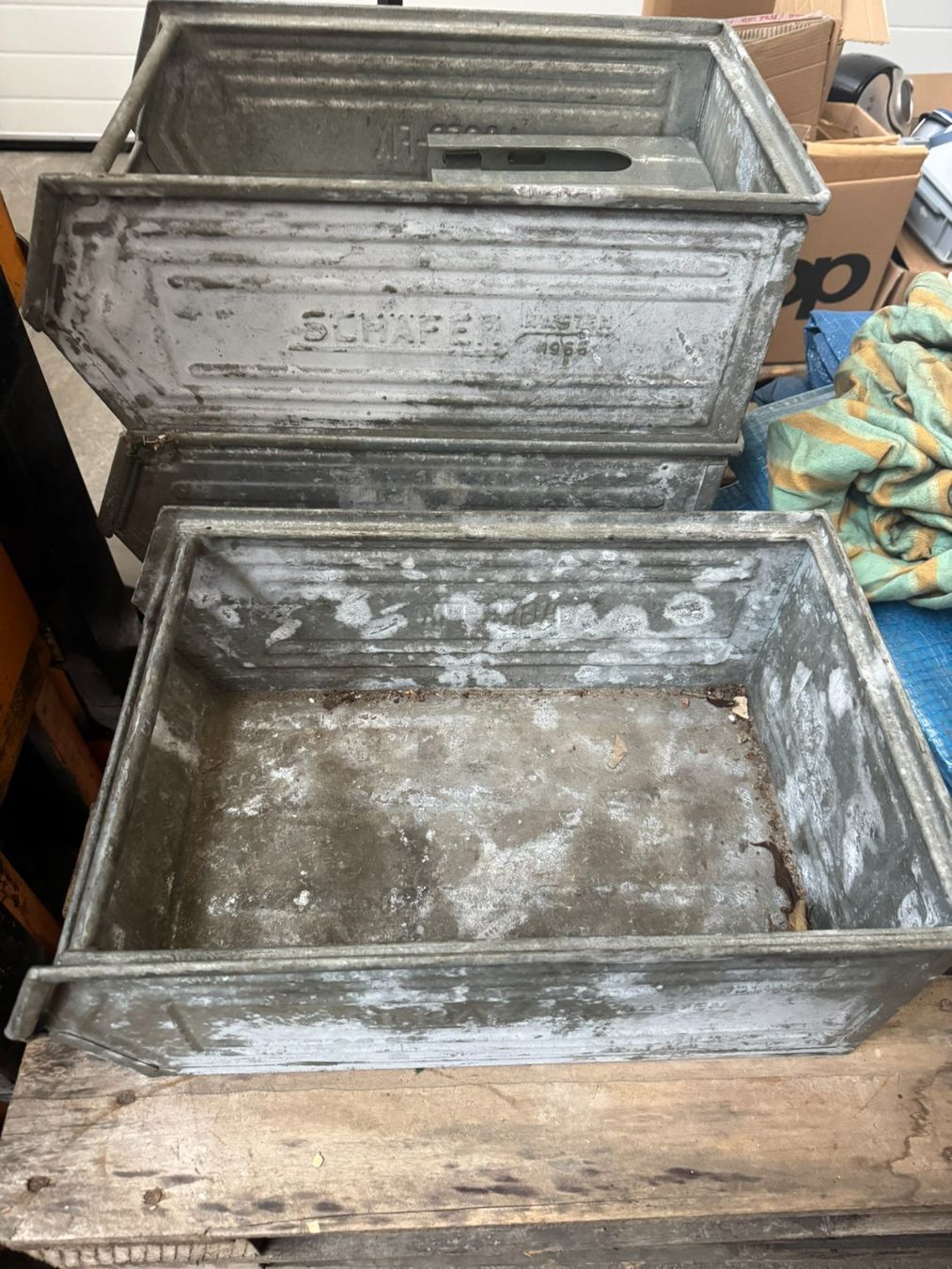 Casse di trasporto: 4 Schäfer Metallkisten – Usato da Egliswil venduto da Raser76