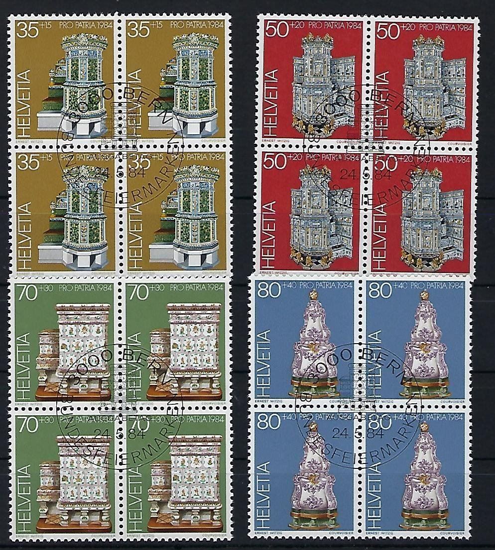 Tous les timbres: 1984 Pro Patria Viererblocks   8136 – D'occasion à Lunden par Animus999