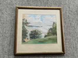 Landschaftsbild W. Meyer ,gerahmt