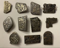 Basler Fasnachtsplakette Set 1944-1957 Silber