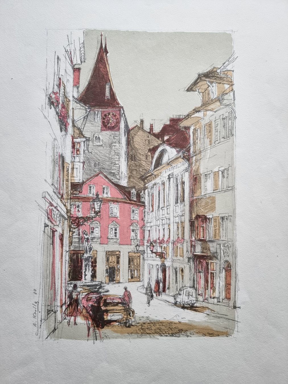 Grafica & Litografie: ALFRED KOELLA LITHOGRAPHIE ZÜRICH – Usato da Gersau venduto da grafik-kunst 1