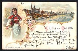 Litho Basel, Gesamtansicht, Frau in Trac