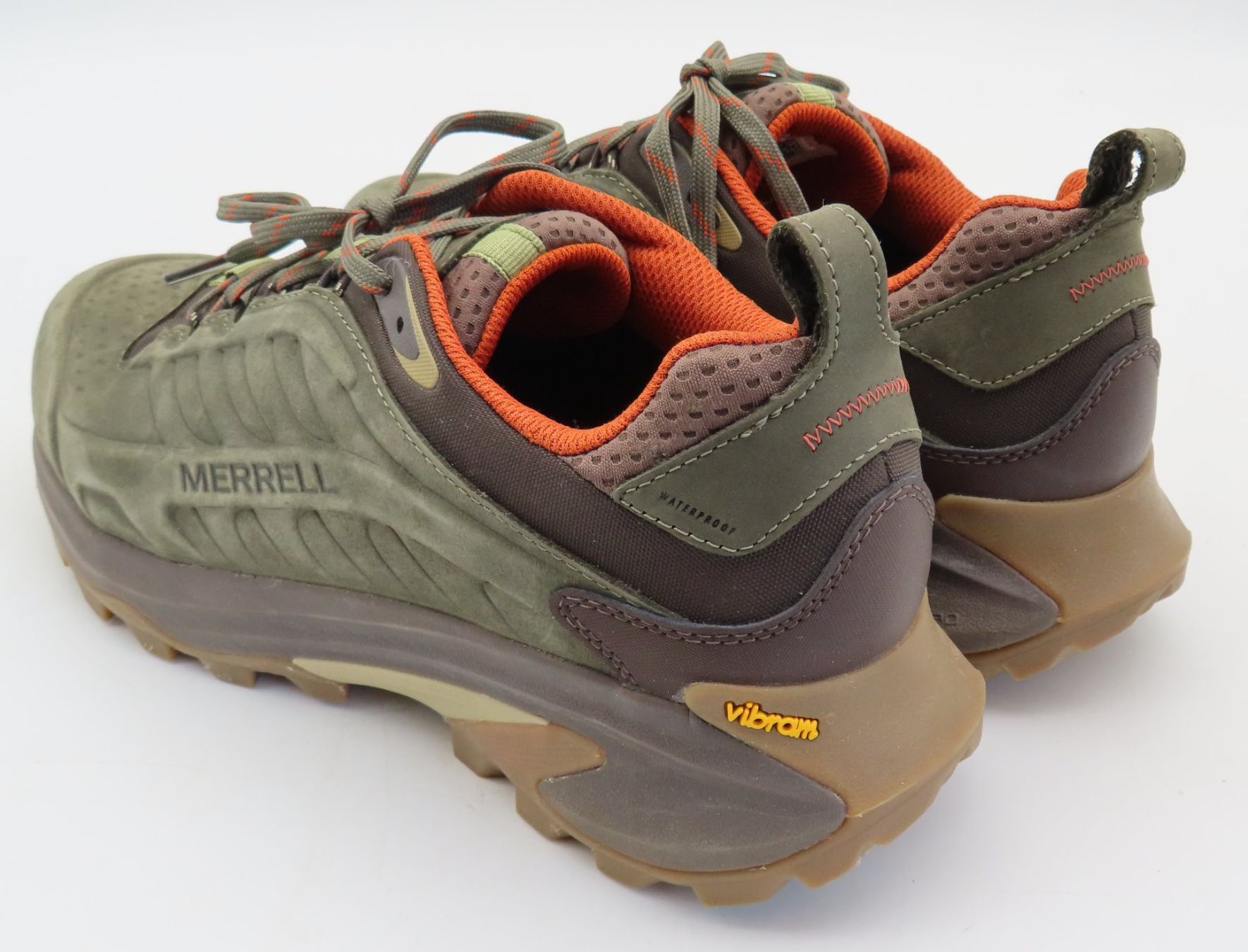 Merrell Scarpe da uomo: Grün-Orange Merrell Herren Wanderschuhe – Usato da Reinach BL venduto da WBZ-Flohmarkt 4