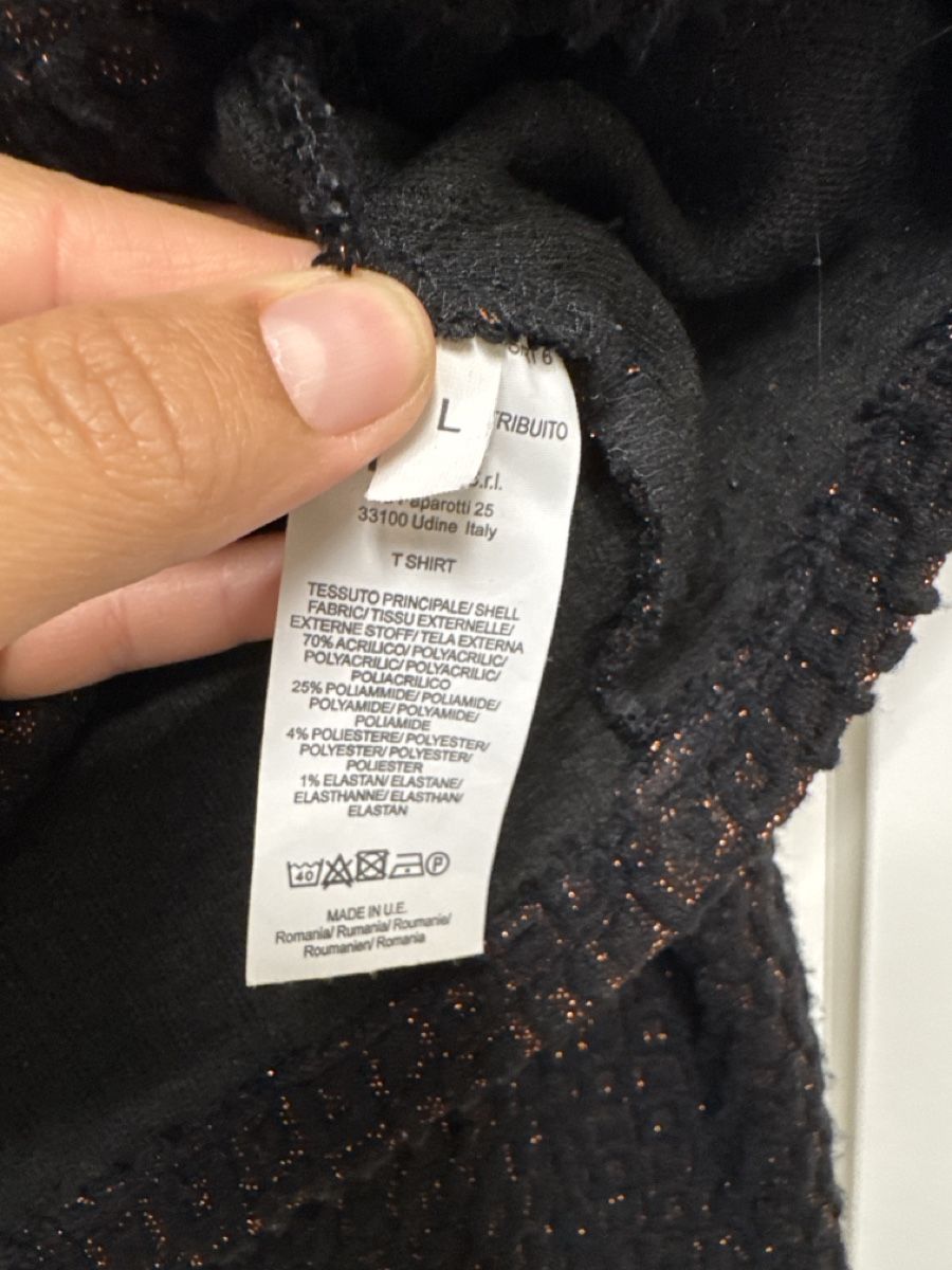 Maglioni & Felpe: Niu Pullover mit Glitzer Gr. L, schwarz/kupfer-farben – Usato da Eichberg venduto da OanaB 3