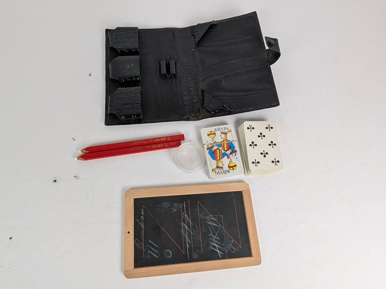 Jeux: Jass Set mit Kreidetafel – D'occasion à Wettingen par Wendemarket 1