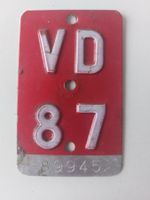 Velonummer VD 87 plaque Velo