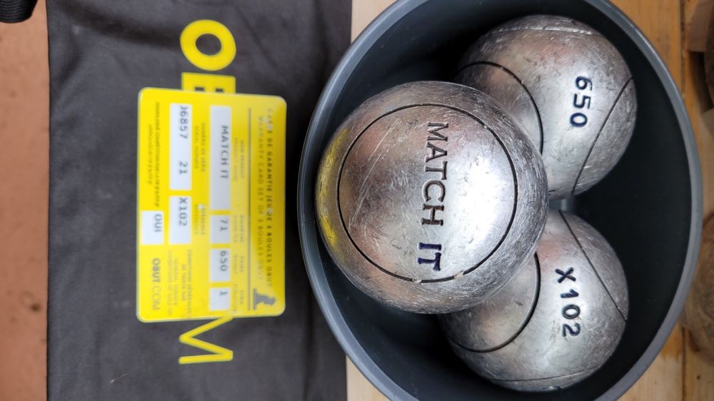 OBUT MATCH – Boule Pétanque 71 Mm 680 G Strie 1 | Acier Carbone Semi-Souple Polyvalente Compétition
