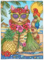 DIY Diamond Art Kit, Hawaiian Cat