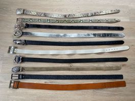 10 Stück Damen-Ledergürtel Länge 85 bis ca. 100 cm