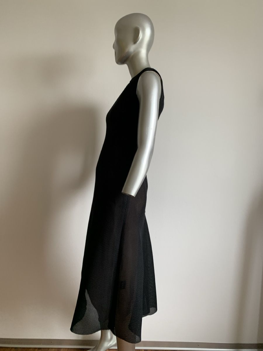 Akris Vestiti: AKRIS: Exklusives langes schwarzes Abendkleid mit Mesh, 34 – Nuovo (secondo la descrizione) da Luzern venduto da paulablue 4