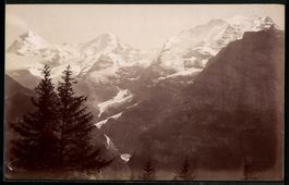 Fotografie Mürren, Bergmassiv mit Eiger