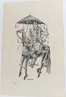 Netton Bosson - lithographie - Cavalier