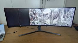 Samsung Bildschirm 32:9, 3840 x 1080 mit Bildschirmsprung