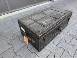 antiker Schweizer Armee Offiziers Koffer Hauptmann Bern