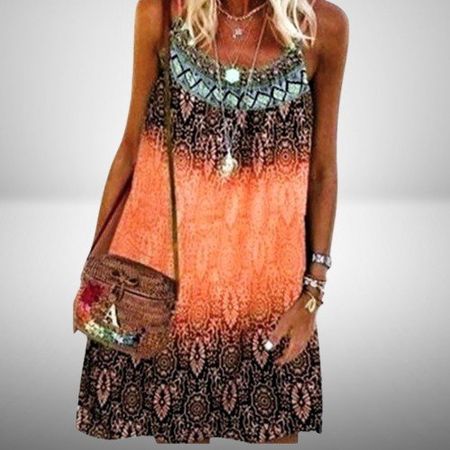 🧡 Sexy Boho-Strand-Minikleid in Leuchtendem Orange 🌞✨