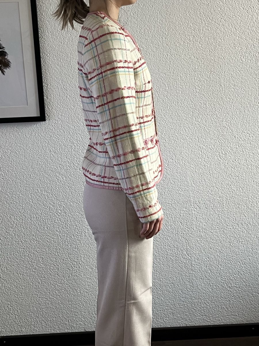 Giacche: Jäckchen Gr. 36 rosa weiss blau Prestige Paris – Usato da Zürich venduto da yvispirig 1