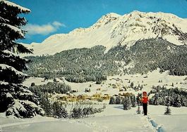 LENZERHEIDE mit Rothornkette, Junger Skifahrer