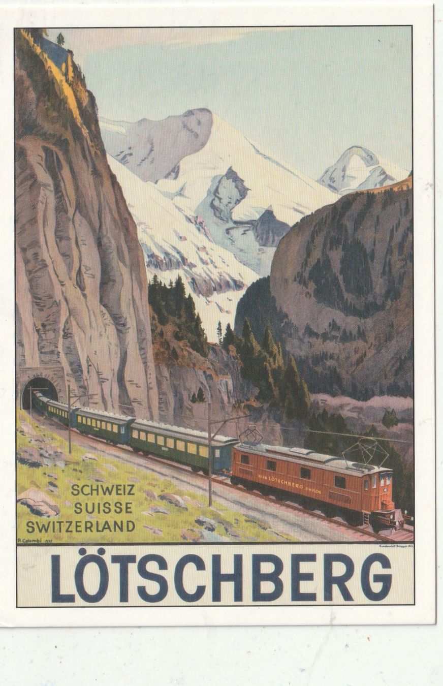 Cartes postales: Lötschbergbahn Werbekarte – D'occasion à Lumbrein par made02