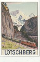 Lötschbergbahn Werbekarte