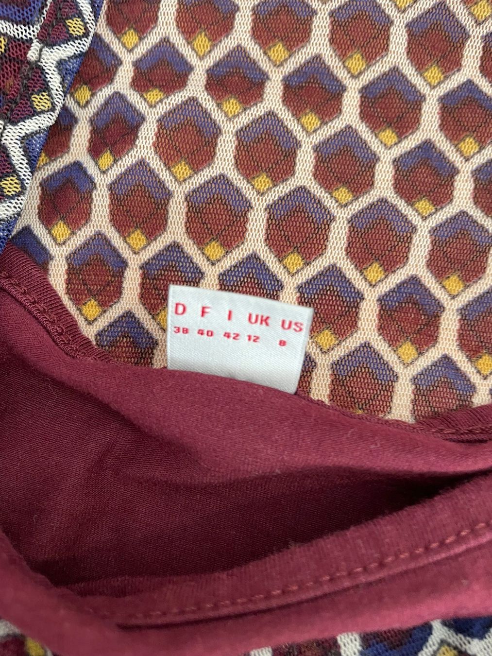 S.Oliver Blusen: S.Oliver Bluse, Grösse 38, Burgund mit Muster, transparent – Gebraucht aus Hubersdorf von JanasHeartTreasures 3