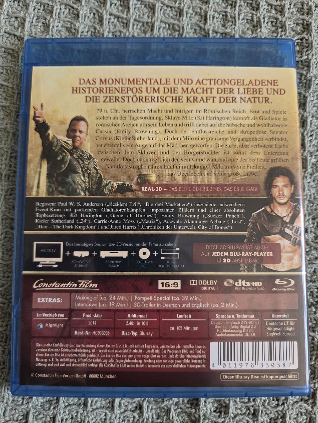 Tutti i DVDs: Pompeii - 3D Blu-ray – Usato da Ellikon a d Thur venduto da razzorblog 1