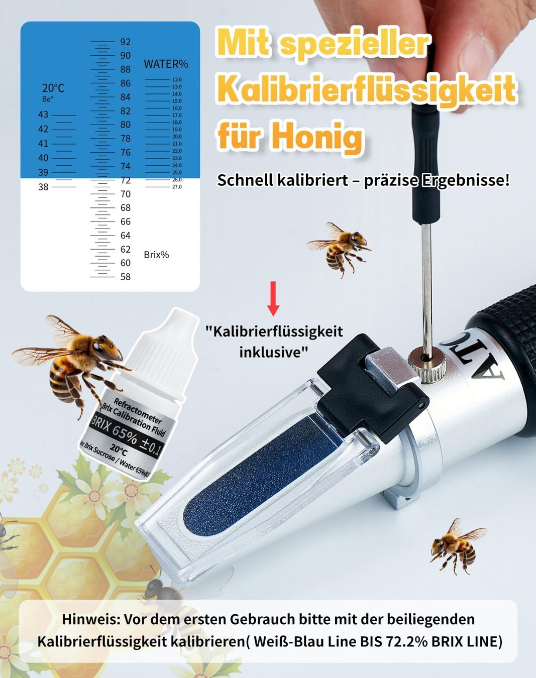 Misurare: Refraktometer Honig 3in1 Imker Refraktometer  refraktometer – Nuovo (secondo la descrizione) da Thun venduto da 365buy 2