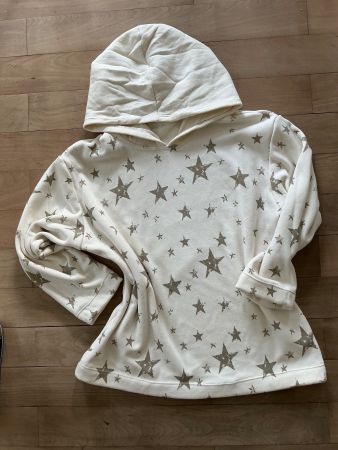 Hoodie mit Sternenmuster, Gr. M, kuscheliges Sweatshirt