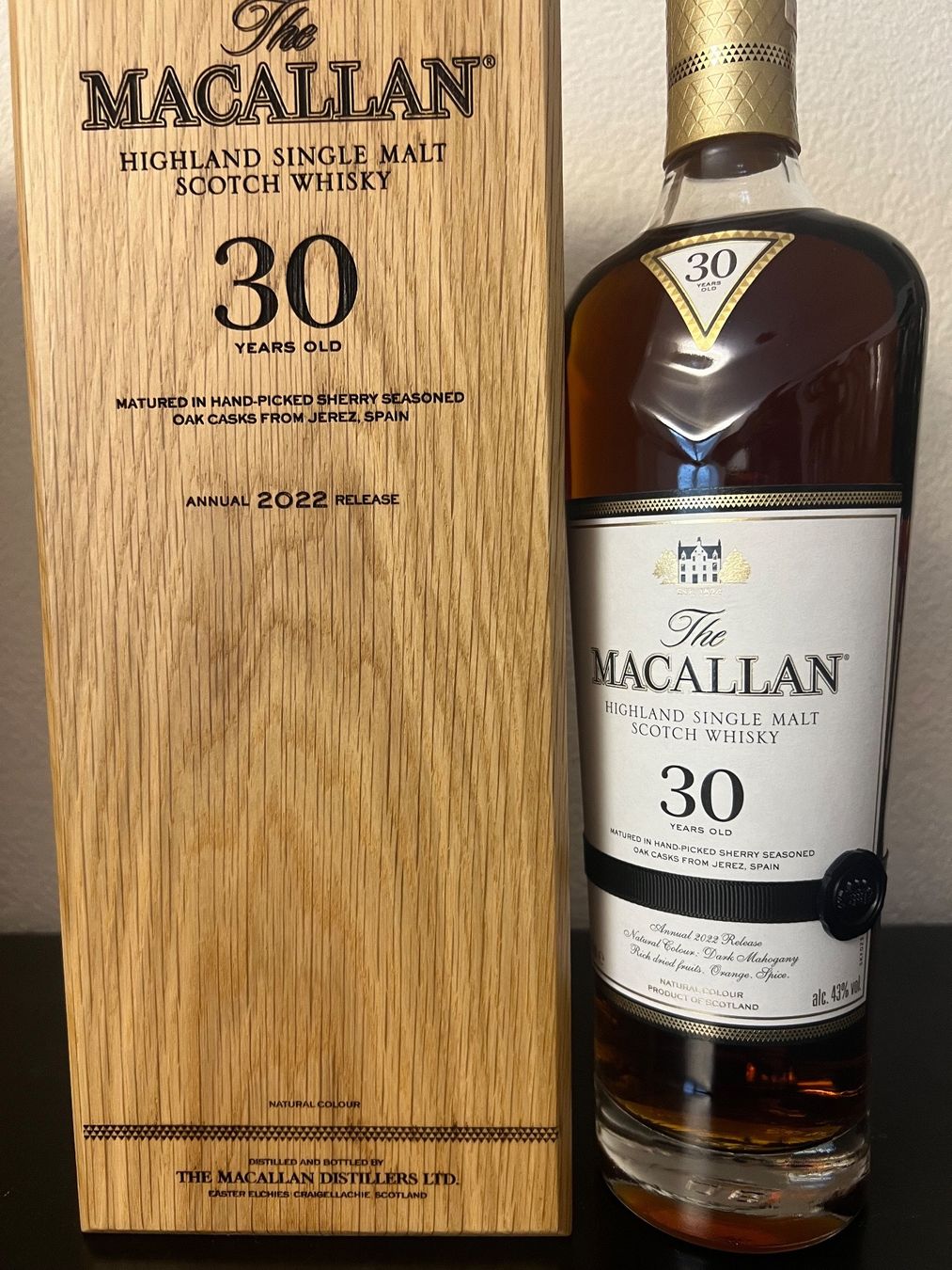 Macallan Bevande alcoliche: Macallan 30yo Sherry Cask 2022 Release – Nuovo e nell'imballaggio originale da Zürich venduto da maausi