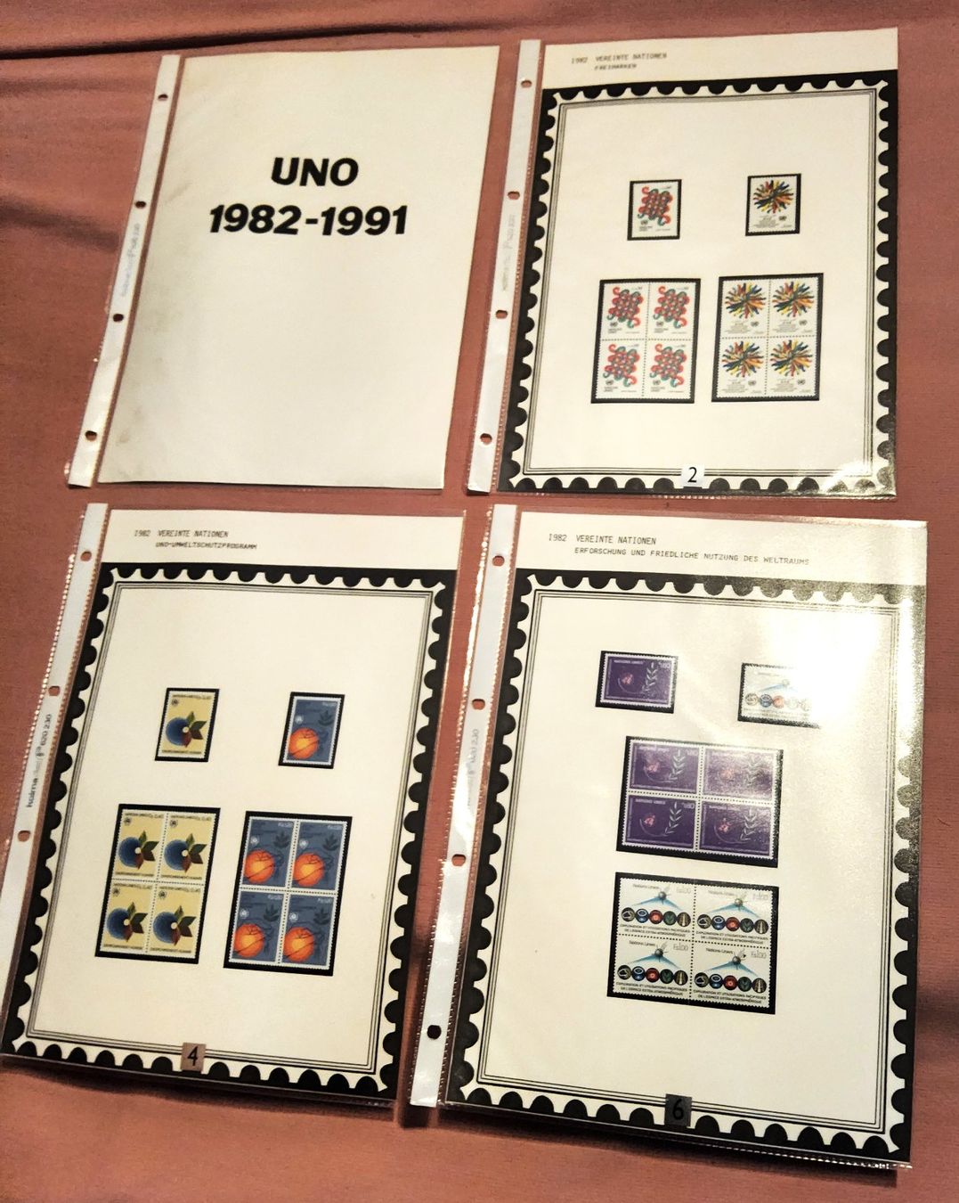 Alle Briefmarken: Perfekte vollständige UNO Sammlung 1969-2003 gest. + ungest. – Gebraucht aus Zug von Aeschroot 1