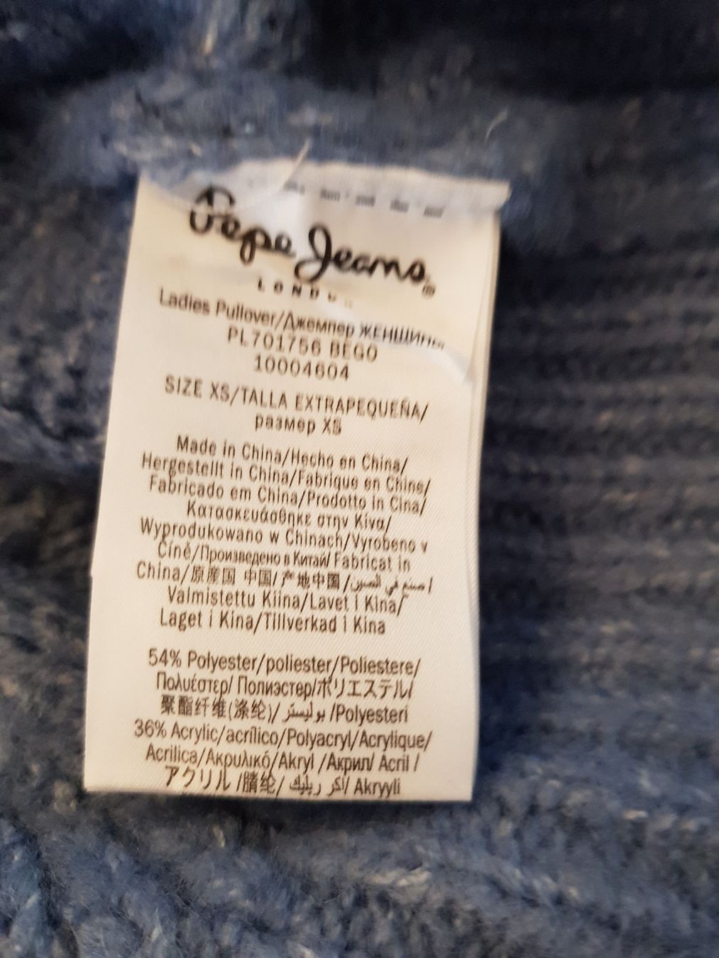 Pepe Jeans Pullover & Sweatshirts: Pull femme bleu Pepe Jeans taille M – Neu (gemäss Beschreibung) aus Veyrier von sosozizou 5