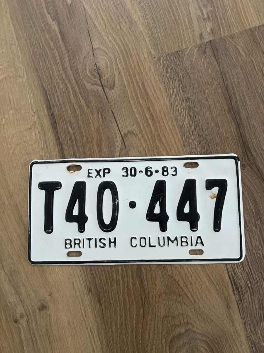 Insegne: British Columbia Auto Nummer – Usato da Riggisberg venduto da mr.redhorn
