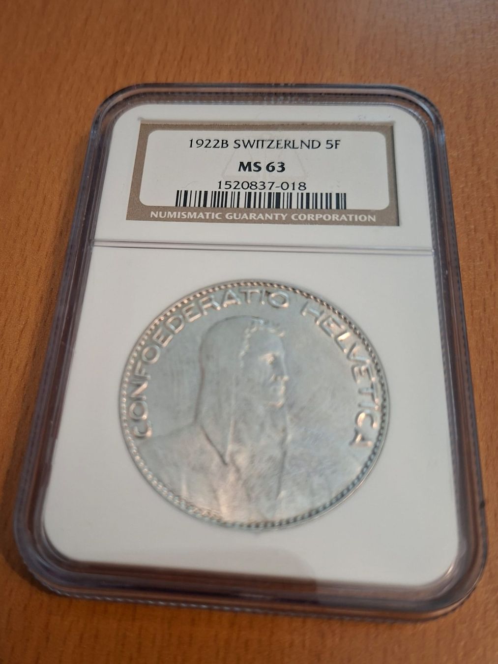 Tutti le monete: TOP +++ 5 FRANKEN 1922 (Silber) +++TOP+++ – Usato da Pfungen venduto da Aguti77 1
