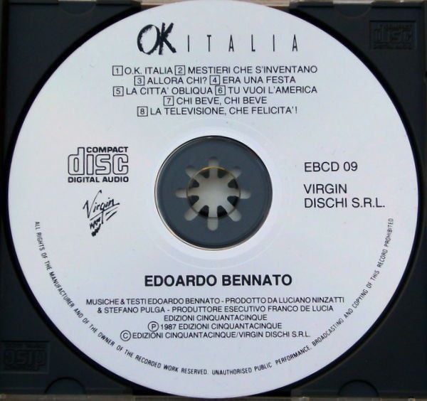CD: EDOARDO BENNATO (CD) OK Italia – Usato da Zürich venduto da Tarafo5 2