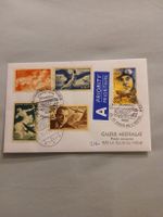 Enveloppe philatélique oblitérée 2005 avec timbres avion