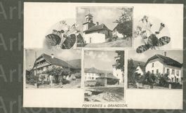 AK sw Fontaines- sur- Grandson VD 4-fach- Multiview ≈ 1930