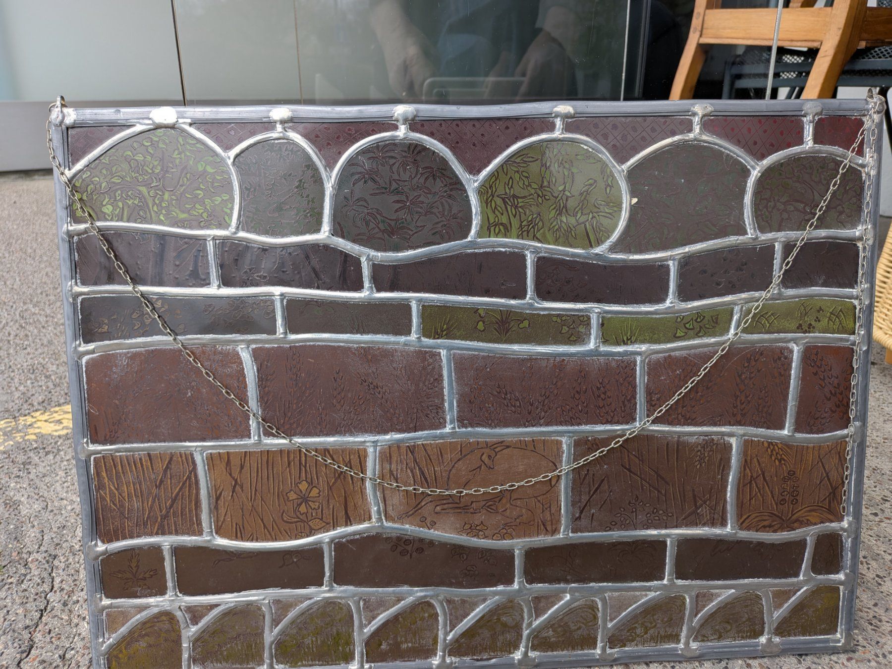Dipinti: Bleiglasfenster, Fensterbild signiert – Usato da Emmen venduto da Brockofsky 4