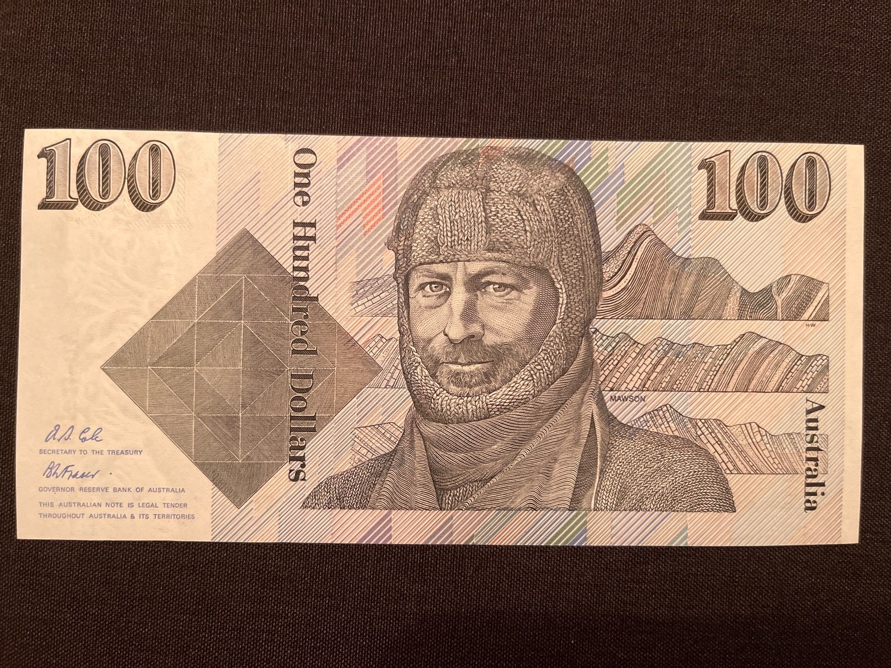 Banknoten: Australien 100 Dollars 1992 Bankfrisch – Neu und originalverpackt aus Zürich von Polarcita