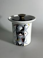 Barattolo Rometti Italia in ceramica con coperchio